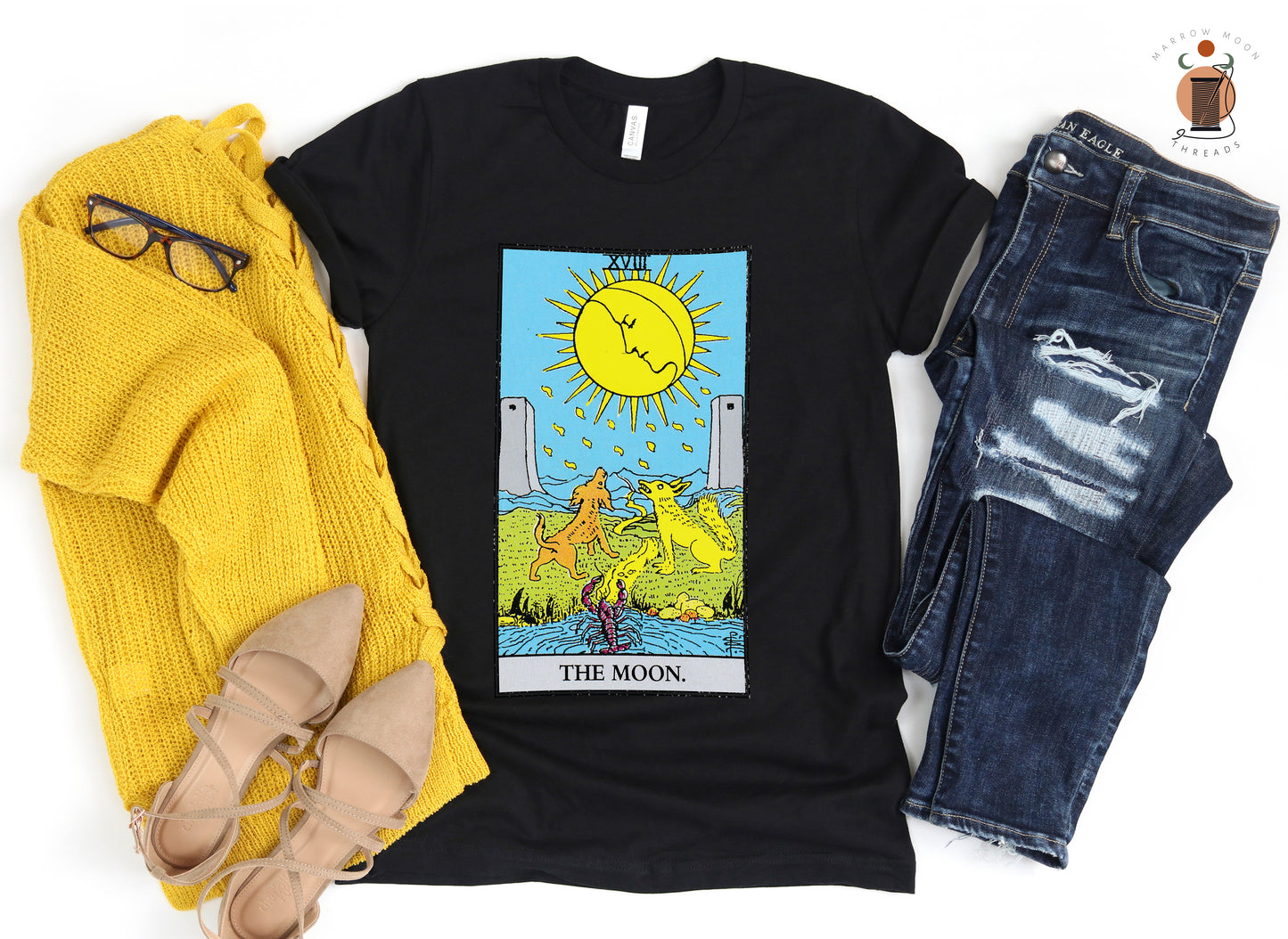 The Moon Tarot Card Shirt Dark Academia Gift for Tarot Readers