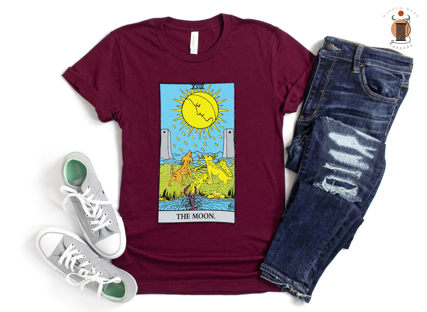 The Moon Tarot Card Shirt Dark Academia Gift for Tarot Readers