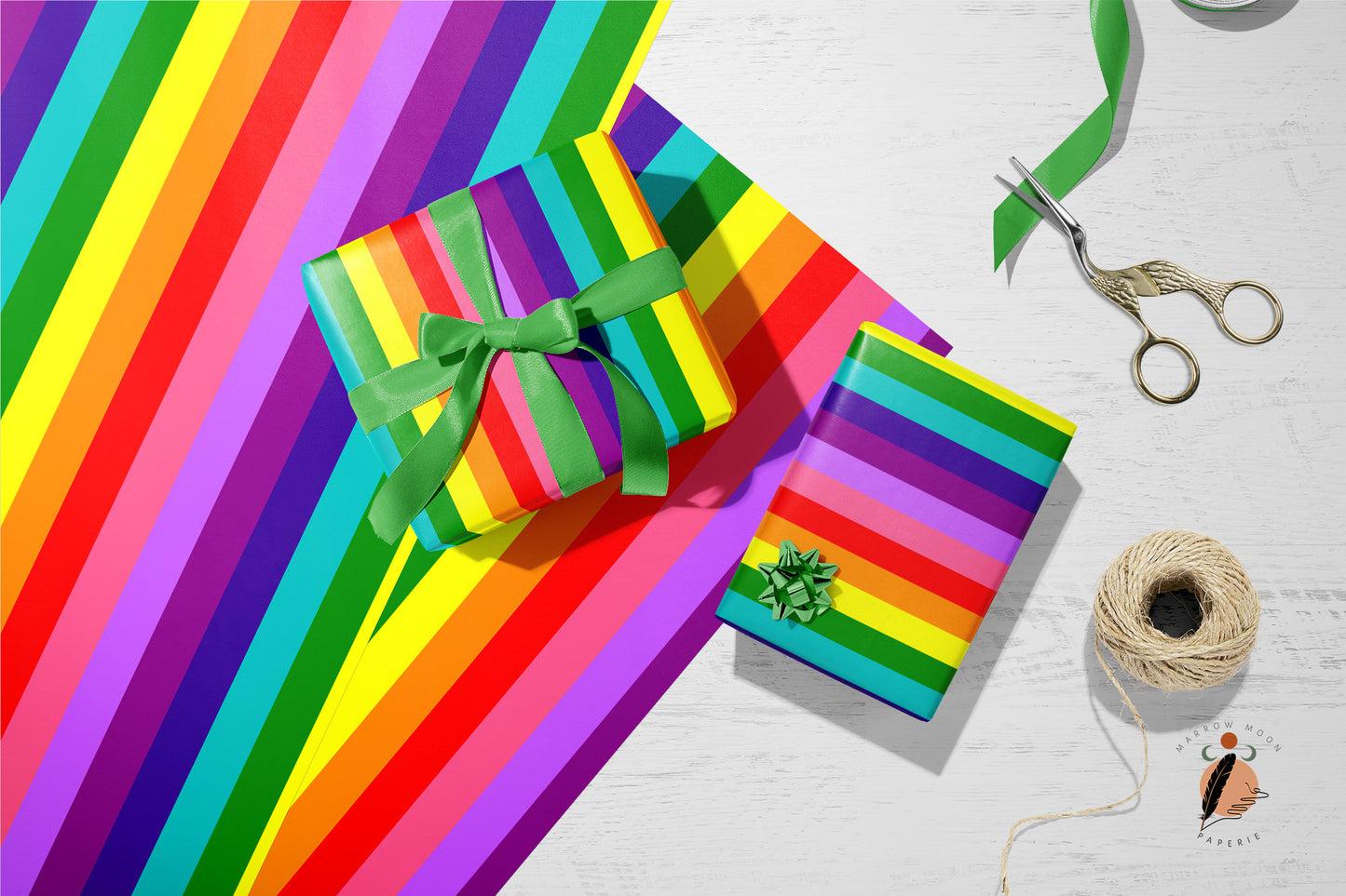 Rainbow Gift Wrap Baker Pride Rainbow Wrapping Paper LGBTQ Pride Gifts