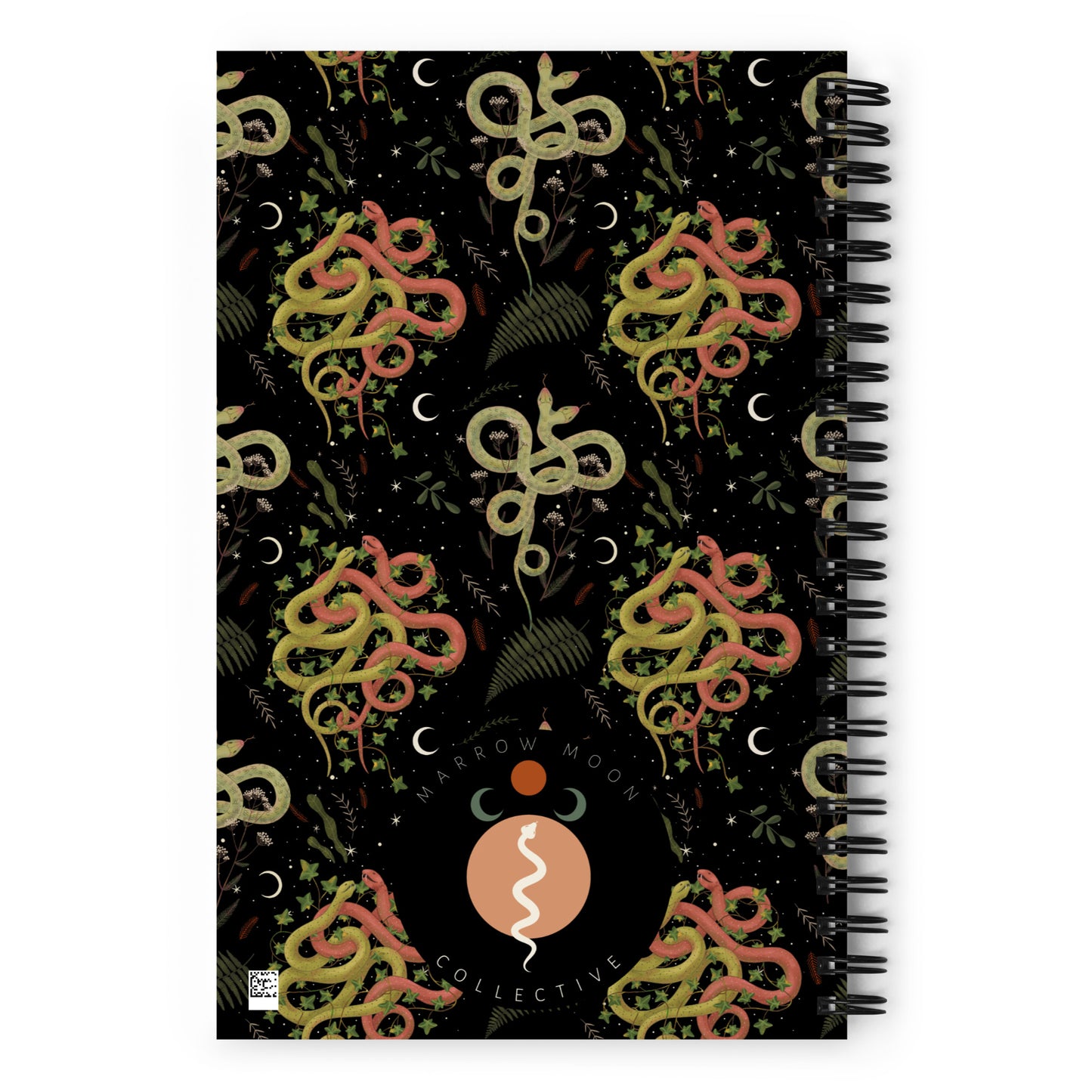 Dark Forest Serpent Magic Book of Spells Journal with a Witchy Aesthetic Gothic Snake Notebook