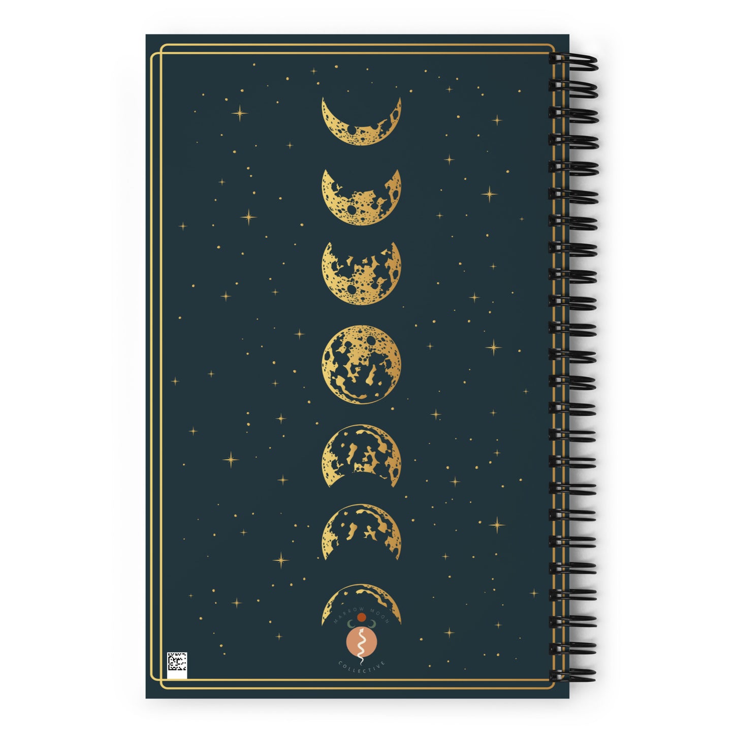 The Fool Tarot Card Journal with a Witchy Aesthetic Gold and Blue Tarot Notebook