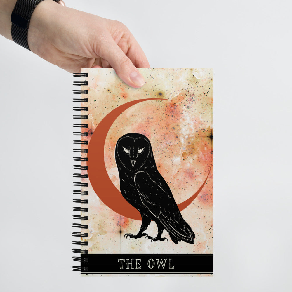 Owl Spirit Animal Journal Gothic Gift Magic Witch Spiral Notebook