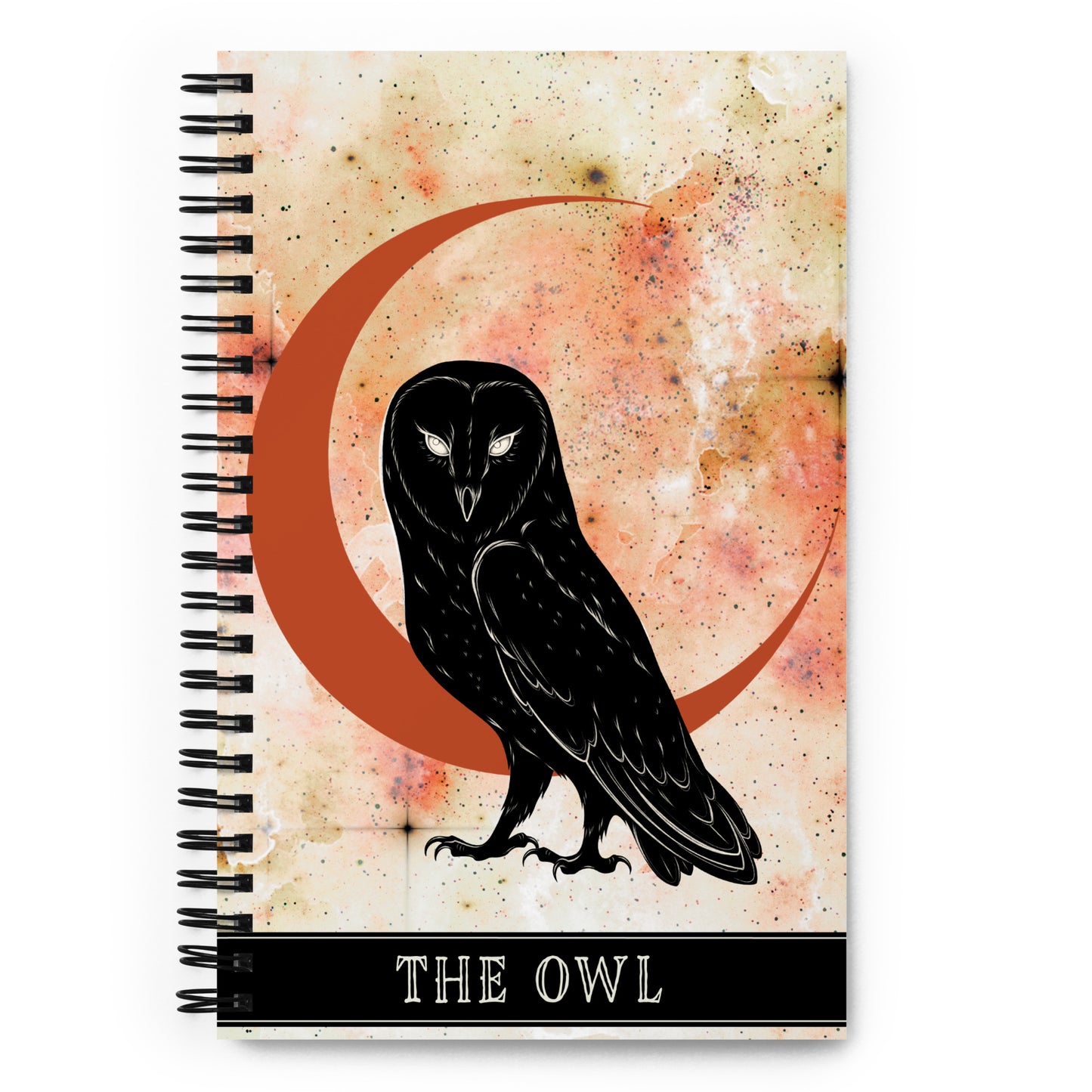 Owl Spirit Animal Journal Gothic Gift Magic Witch Spiral Notebook