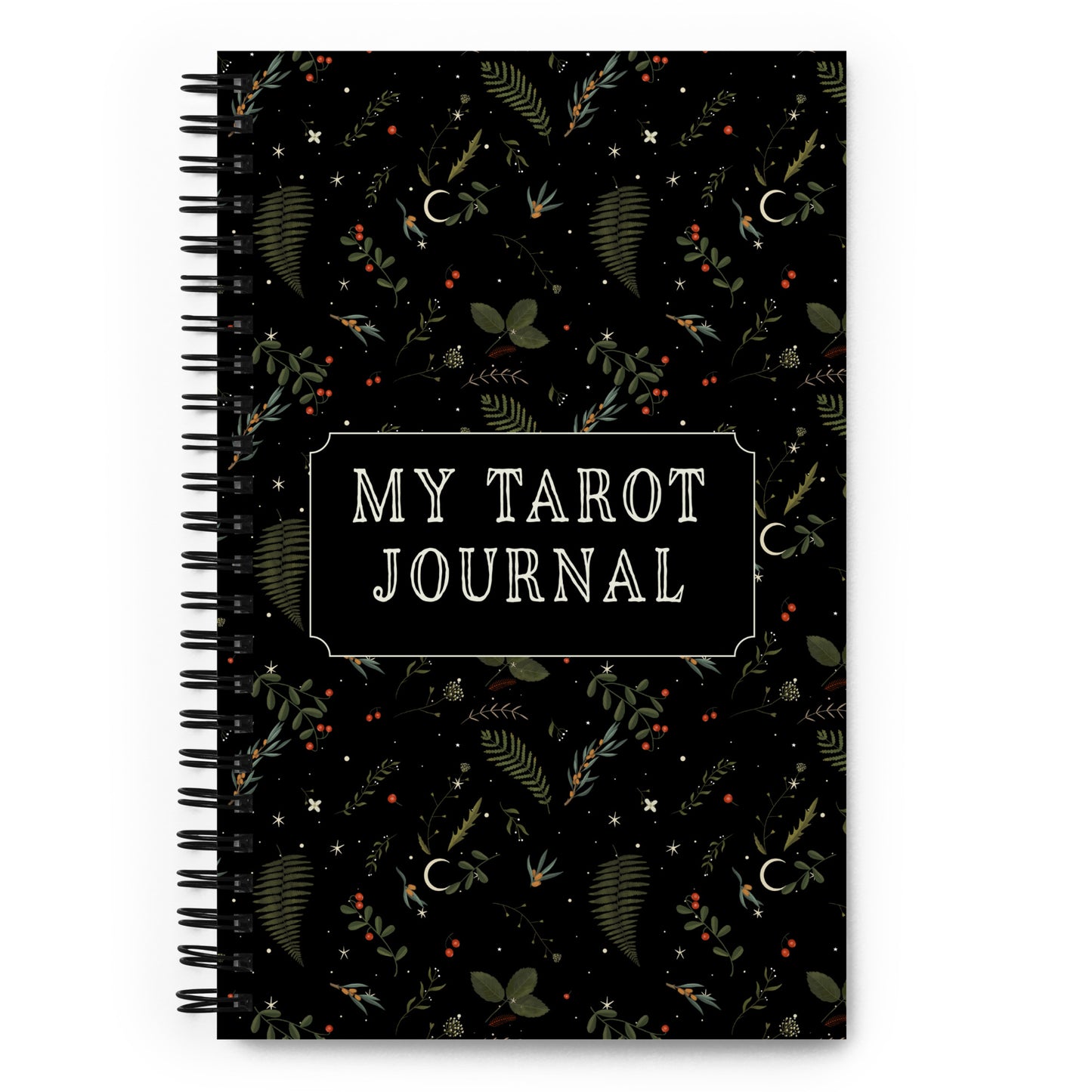 Dark Forest Botanical Magic Tarot Journal with a Witchy Aesthetic Gothic Notebook