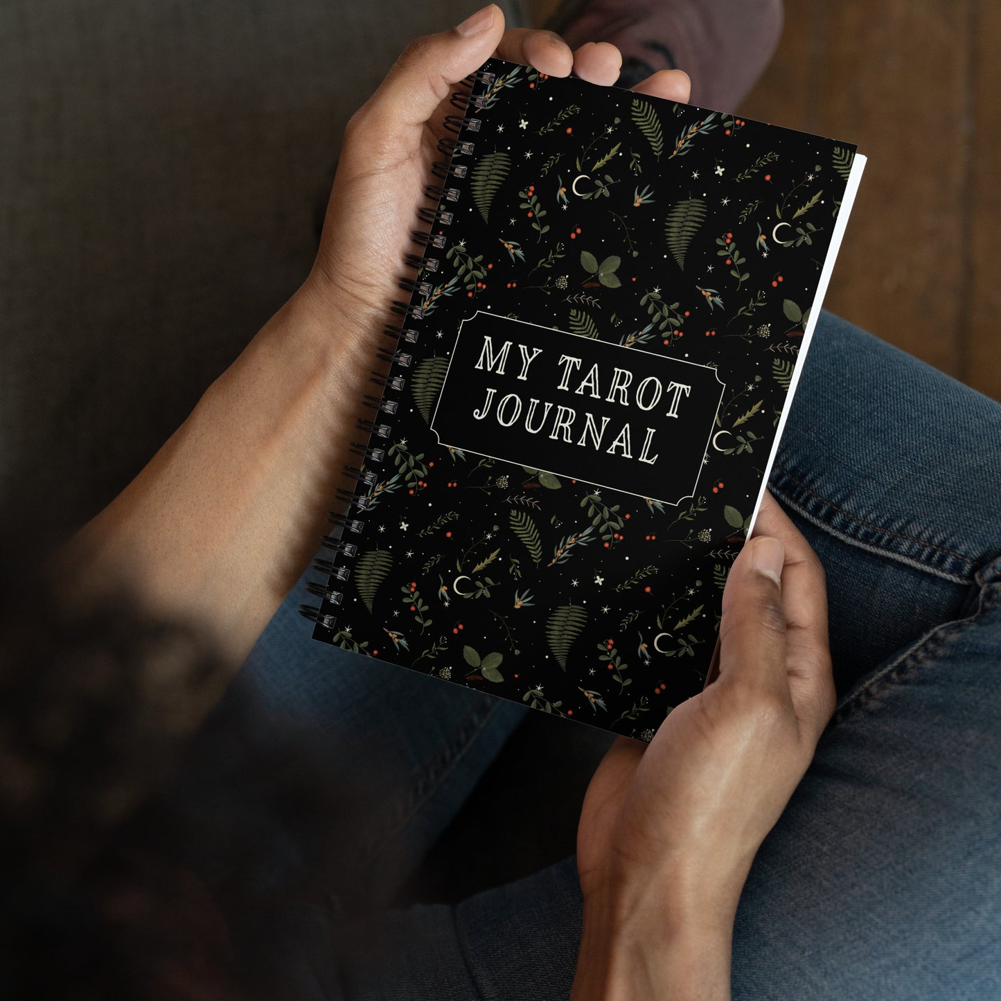 Dark Forest Botanical Magic Tarot Journal with a Witchy Aesthetic Gothic Notebook