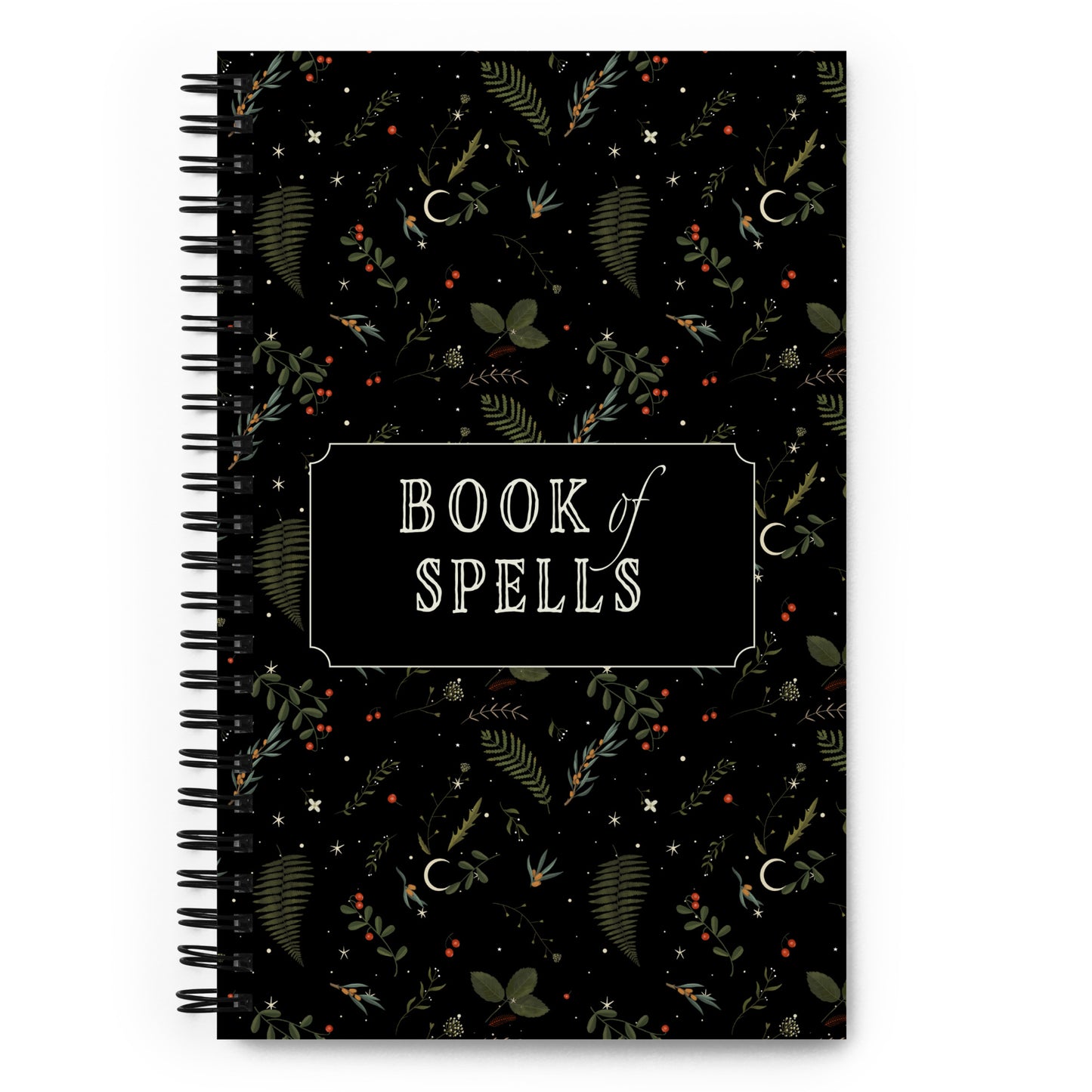 Dark Forest Botanical Magic Book of Spells Journal with a Witchy Aesthetic Gothic Notebook