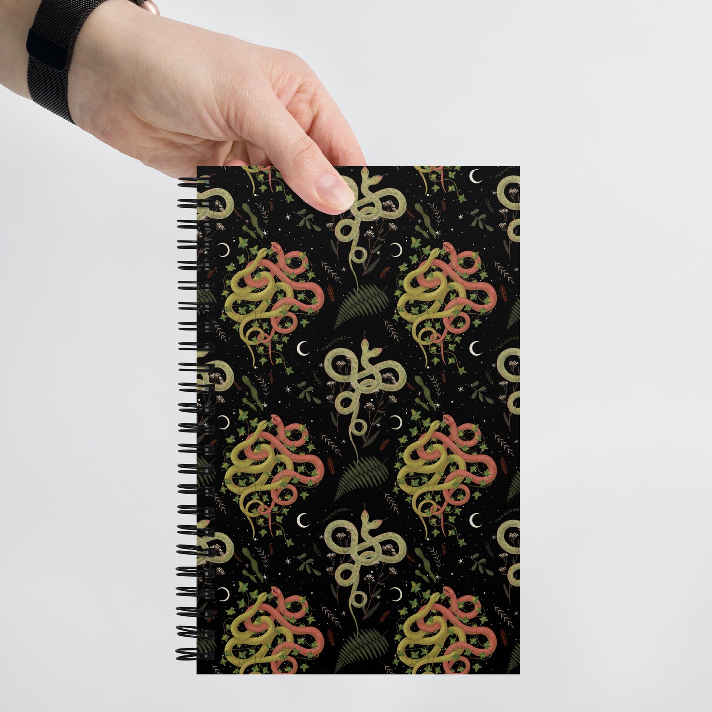 Dark Forest Serpent Magic Journal with a Witchy Aesthetic Gothic Snake Notebook