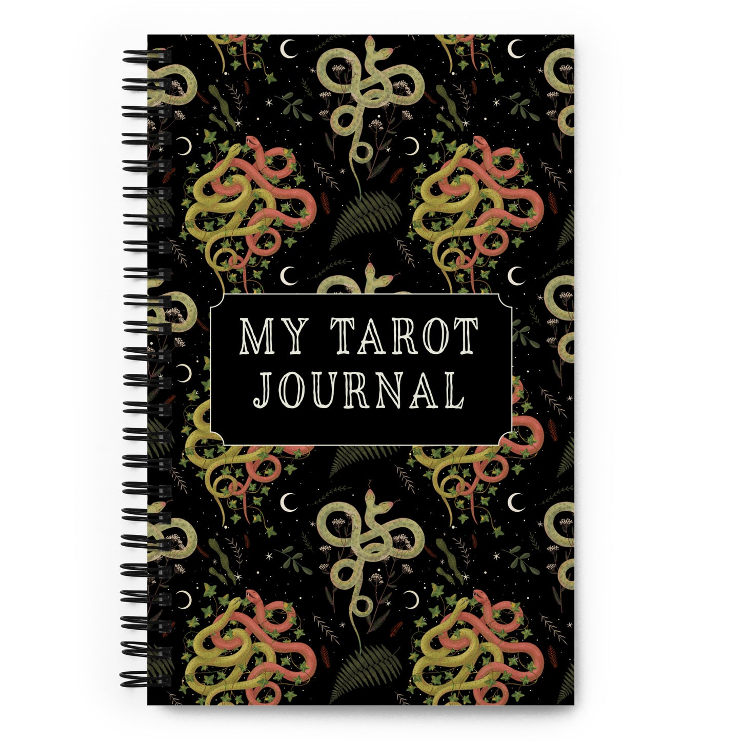 Dark Forest Serpent Magic Tarot Journal with a Witchy Aesthetic Gothic Snake Notebook