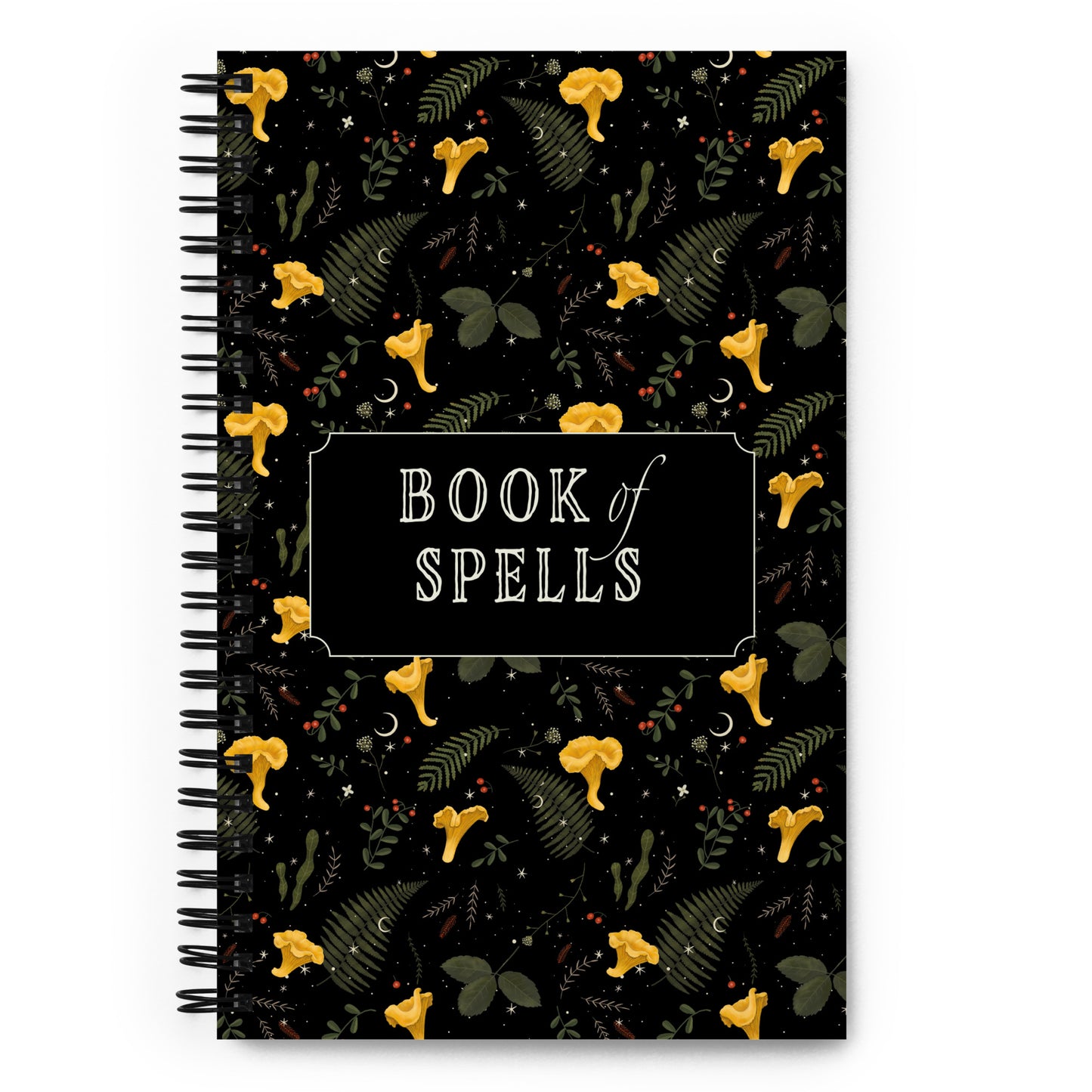 Dark Forest Botanical Floral Magic Book of Spells Journal with a Witchy Aesthetic Gothic Notebook