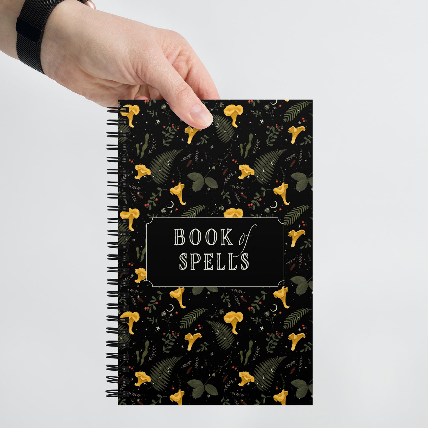 Dark Forest Botanical Floral Magic Book of Spells Journal with a Witchy Aesthetic Gothic Notebook