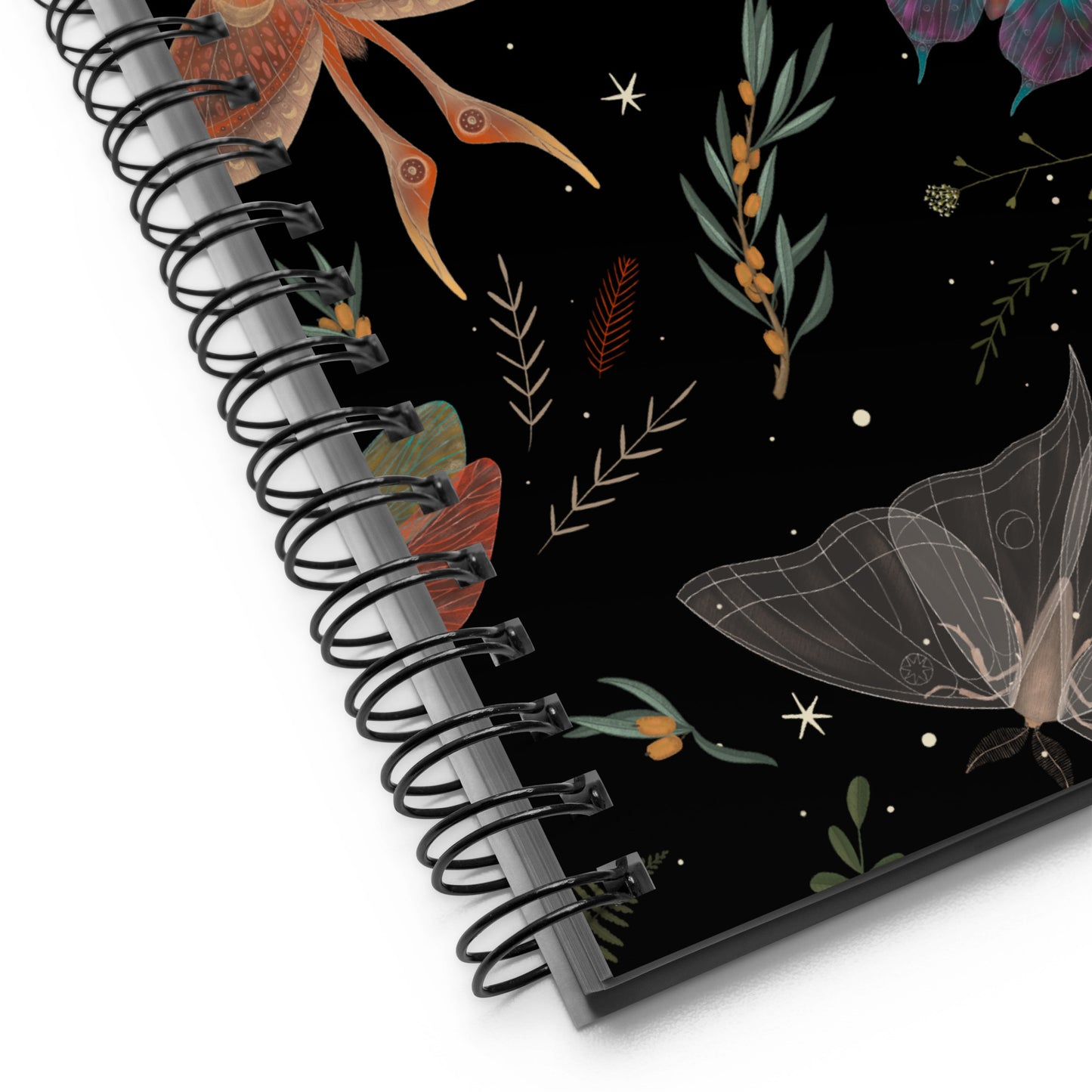 Dark Forest Moth Journal with a Witchy Aesthetic Gothic Notebook