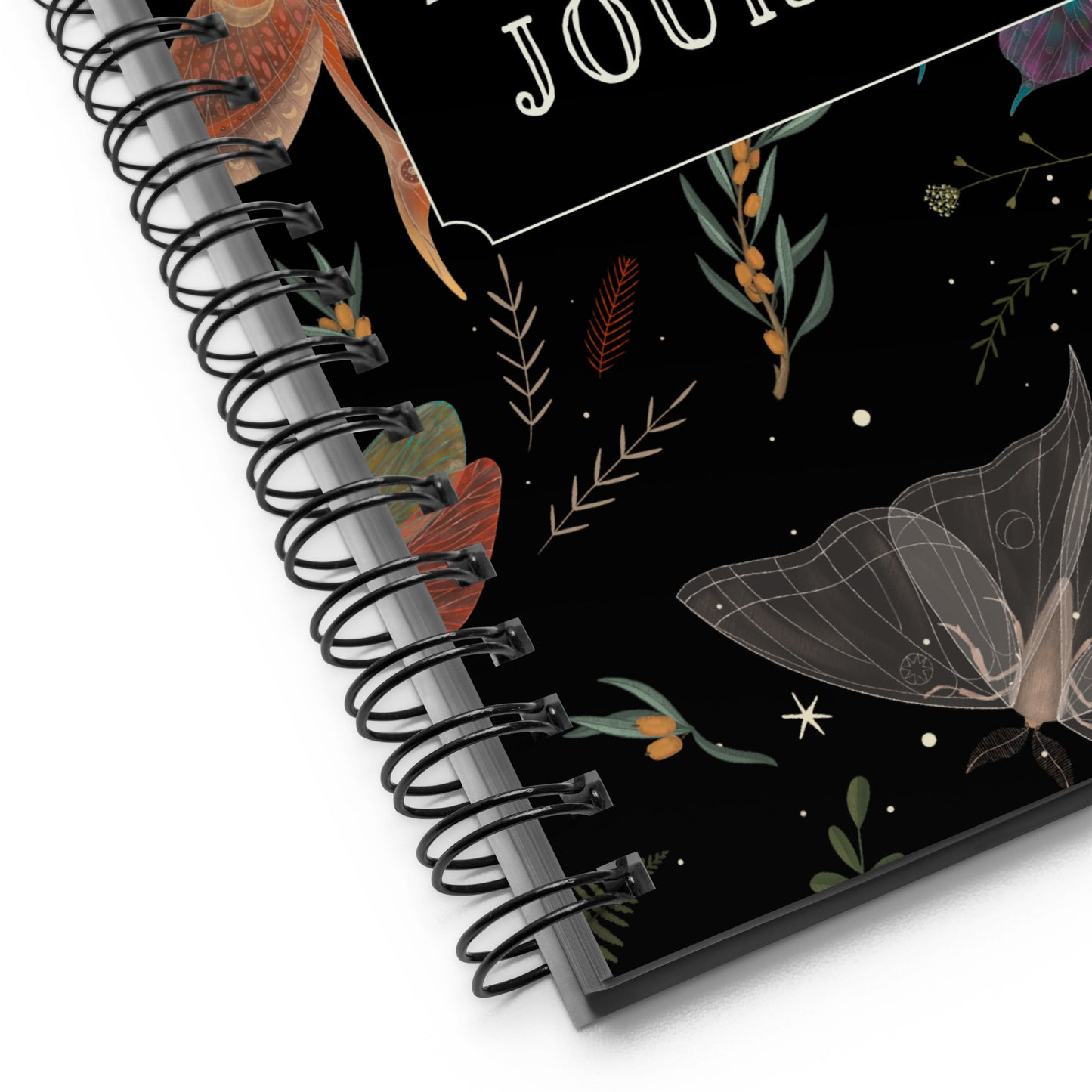 Dark Forest Moth Tarot Journal with a Witchy Aesthetic Gothic Notebook