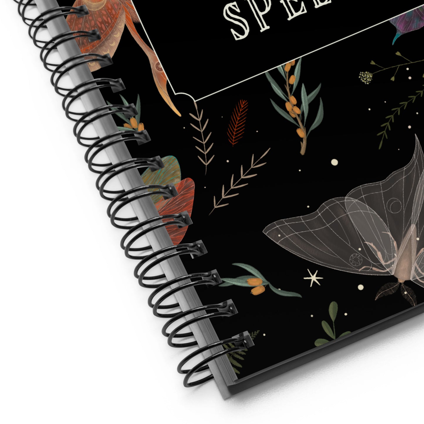 Dark Forest Moth Book of Spells Journal with a Witchy Aesthetic Gothic Notebook