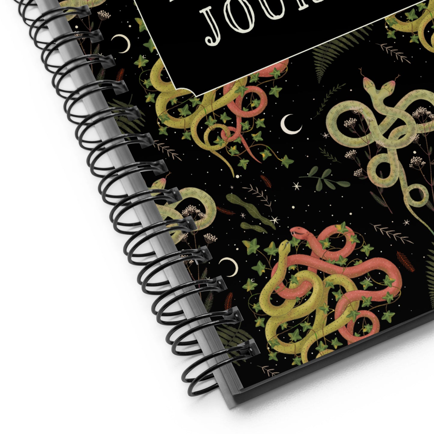 Dark Forest Serpent Magic Tarot Journal with a Witchy Aesthetic Gothic Snake Notebook