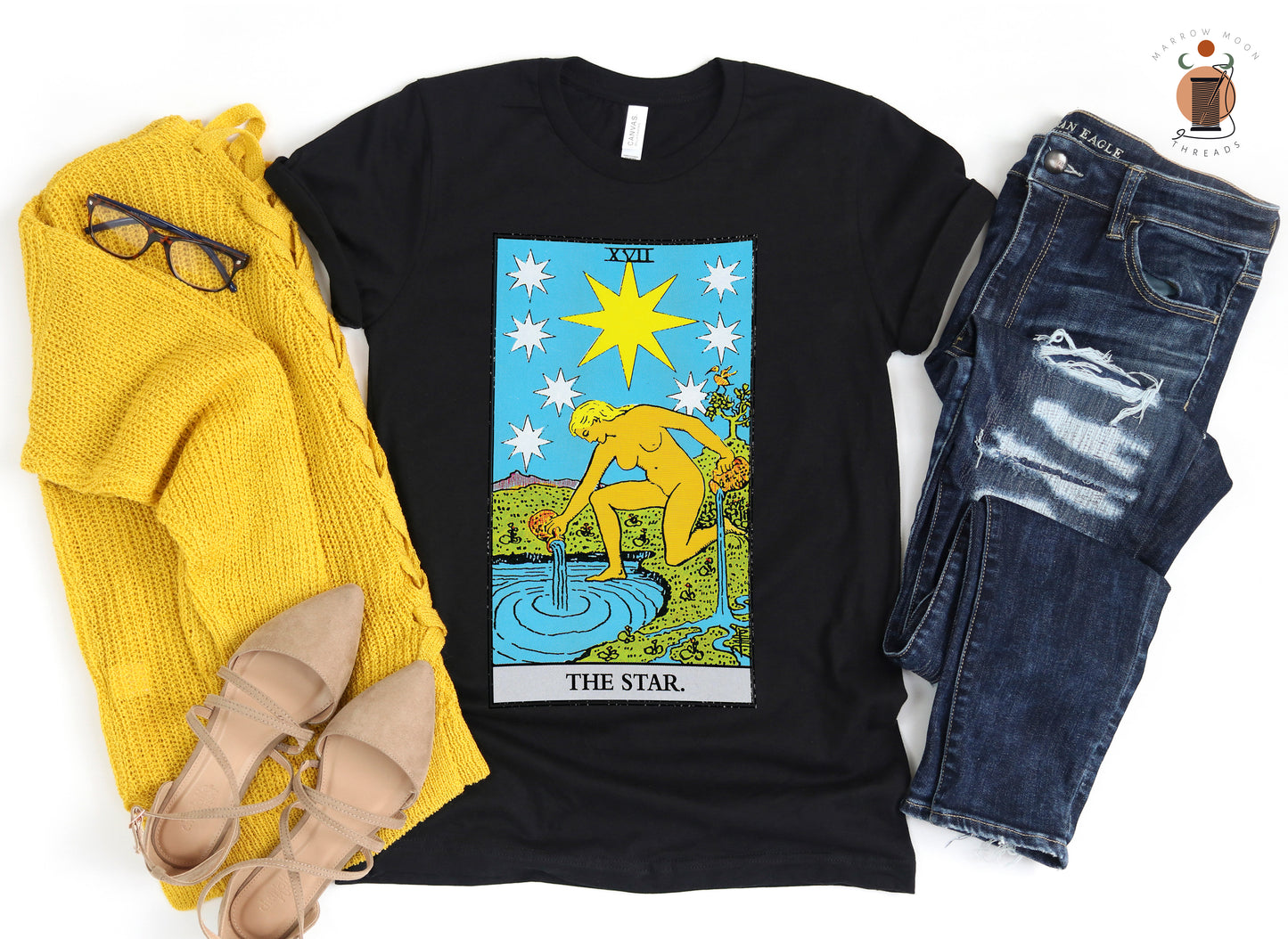 The Star Tarot Card Shirt Dark Academia Gift for Tarot Readers