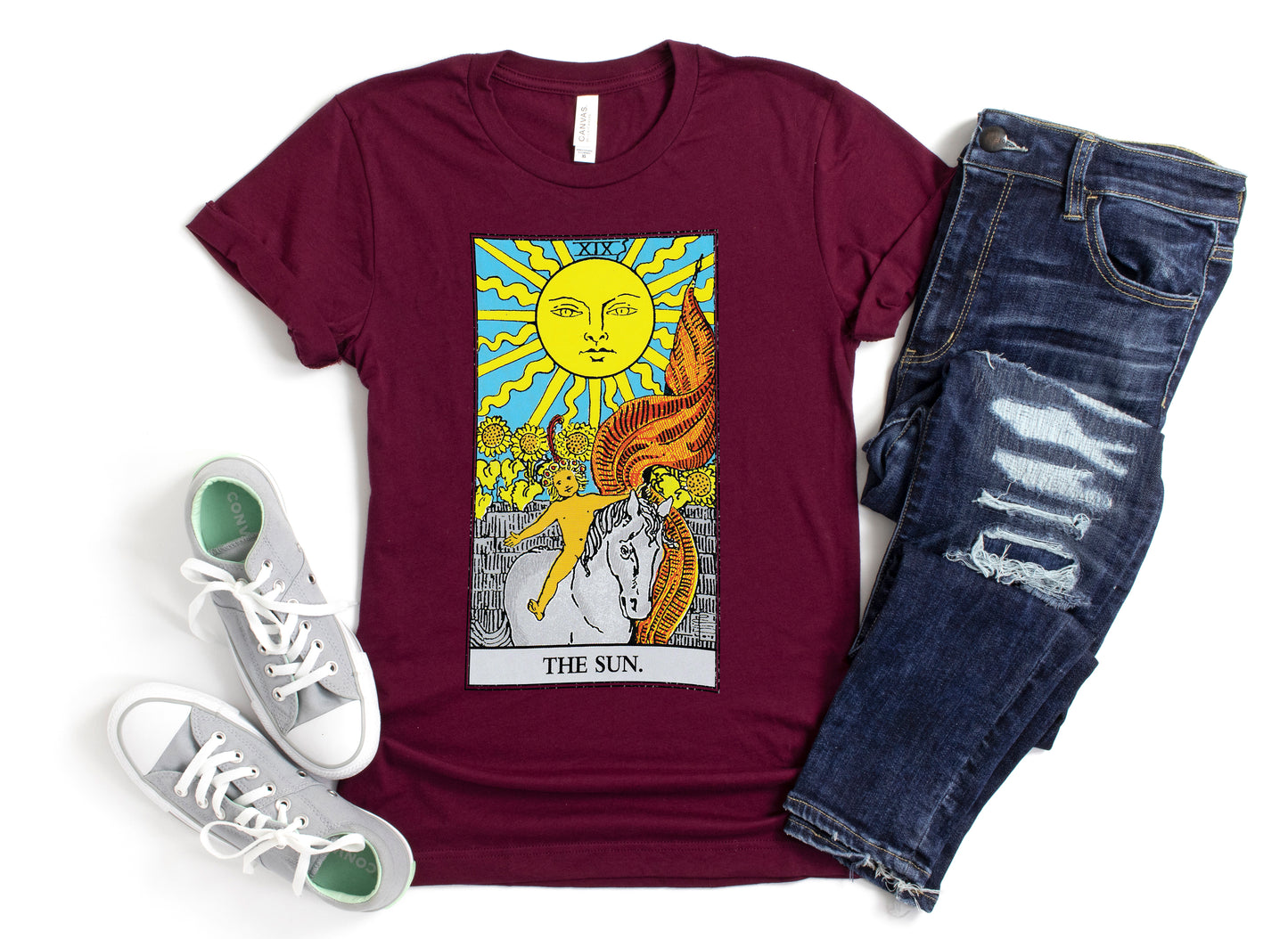 The Sun Tarot Card Shirt Dark Academia Gift for Tarot Readers