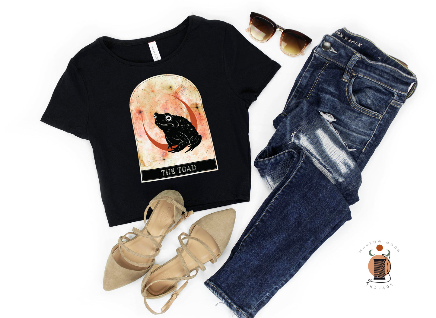 Witch's Familiar Toad Spirit Animal Shirt Crop Top Fairycore Dark Academia Witch Aesthetic Shirt