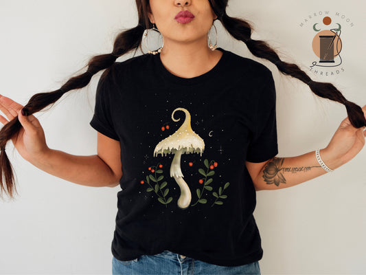 Celestial Mushroom Mystical Wild Forest Shirt Magical Gift for Nature Lovers