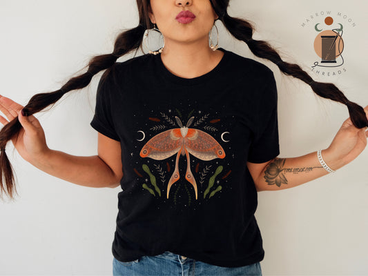 Mystical Moth Celestial Wild Forest Shirt Magical Gift for Nature Lovers