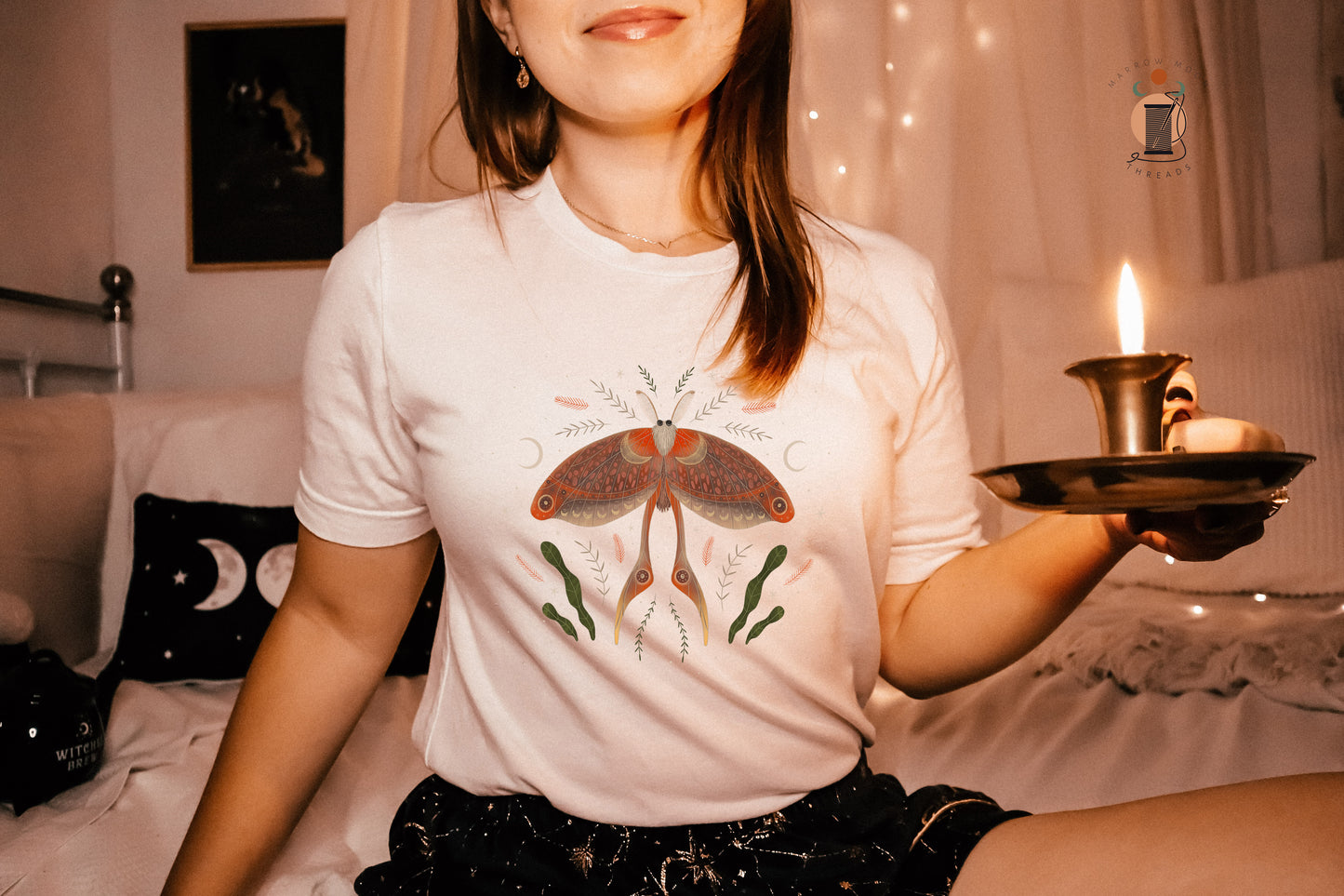 Mystical Moth Celestial Wild Forest Shirt Magical Gift for Nature Lovers