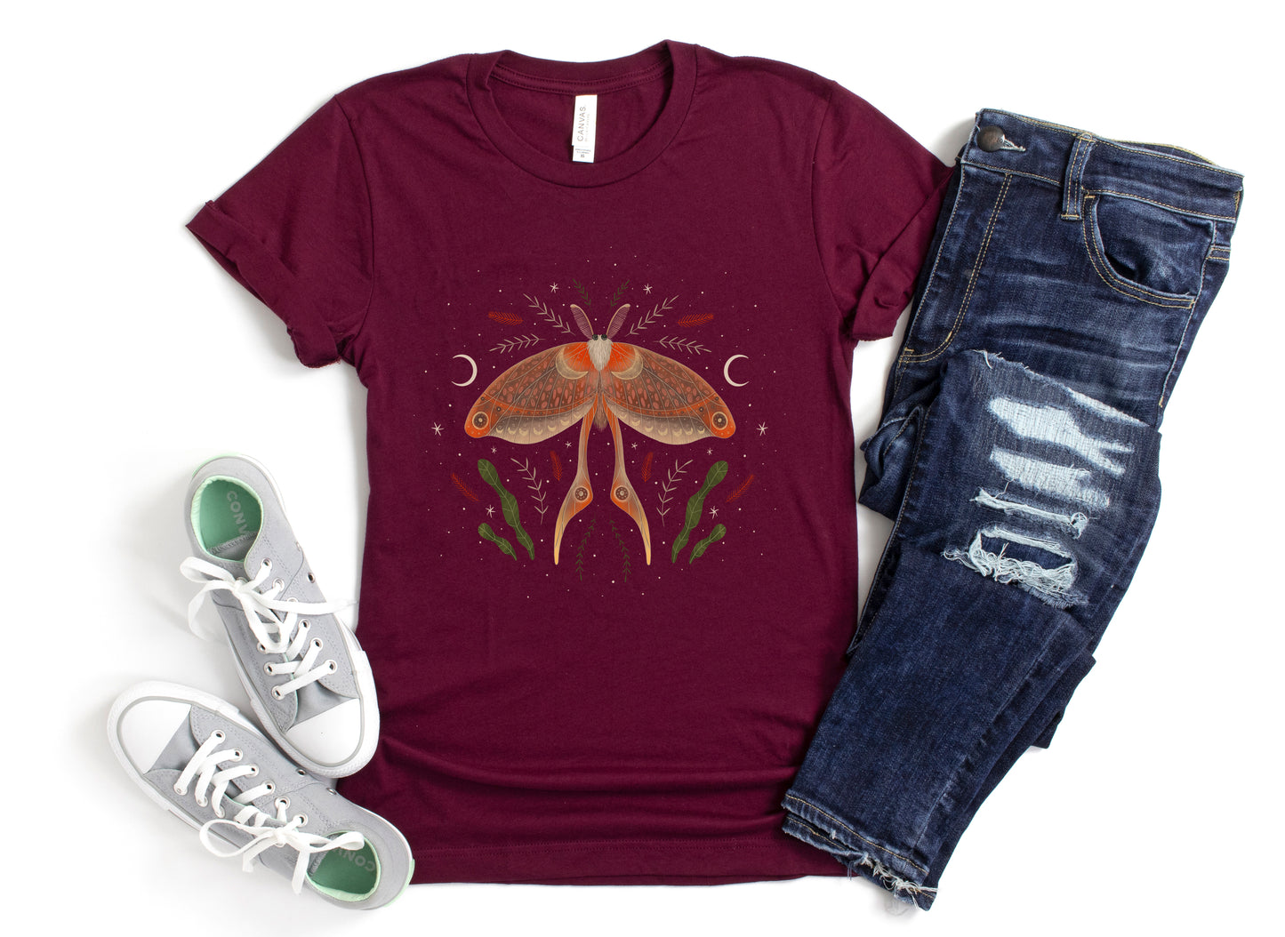 Mystical Moth Celestial Wild Forest Shirt Magical Gift for Nature Lovers