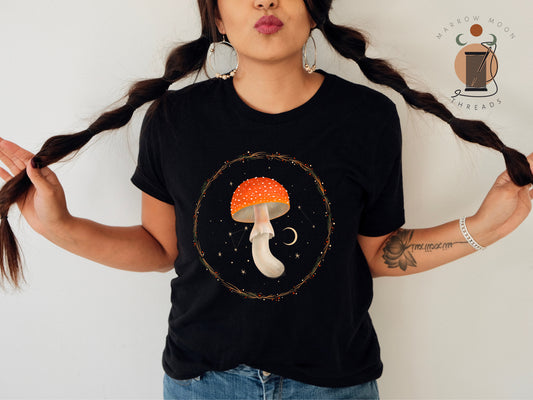 Magical Mushroom Mystical Wild Forest Shirt Celestial Gift for Nature Lovers