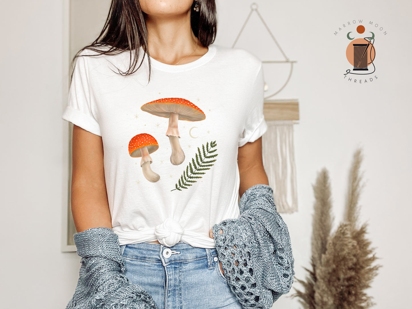 Celestial Mushroom Mystical Wild Forest Shirt Magical Gift for Nature Lovers