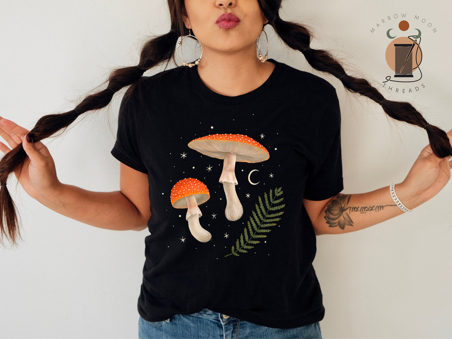 Celestial Mushroom Mystical Wild Forest Shirt Magical Gift for Nature Lovers