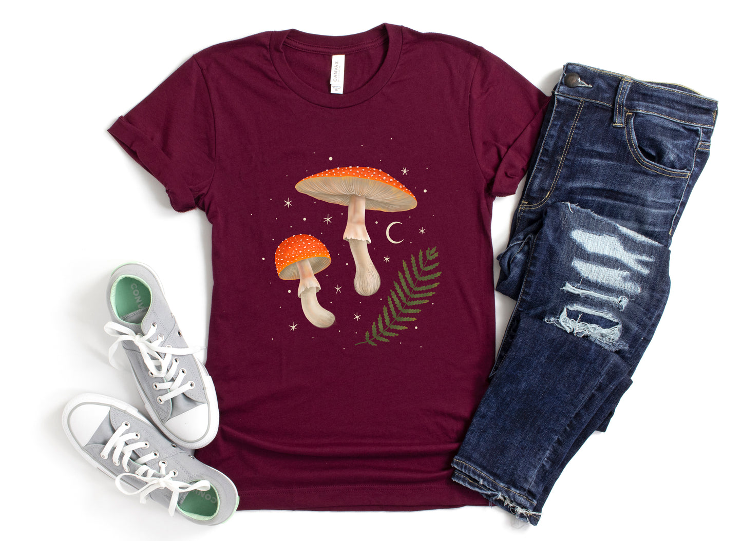 Celestial Mushroom Mystical Wild Forest Shirt Magical Gift for Nature Lovers