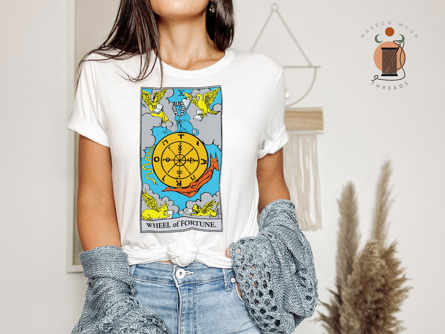 Wheel of Fortune Tarot Card Shirt Dark Academia Gift for Her or Him