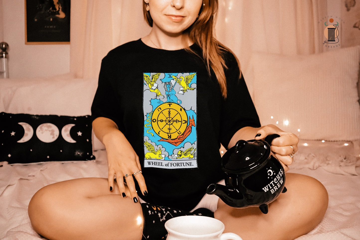 Wheel of Fortune Tarot Card Shirt Dark Academia Gift for Her or Him