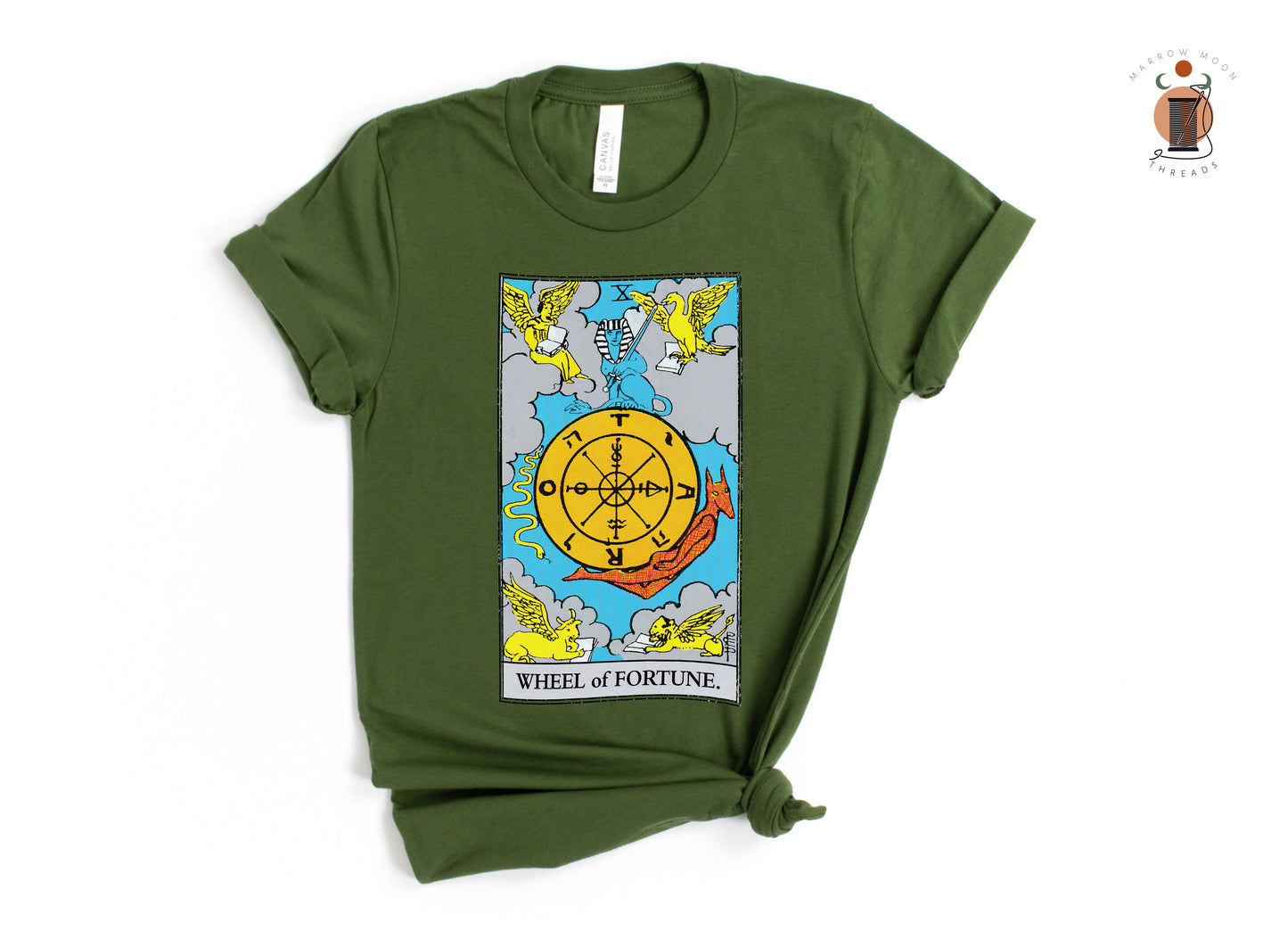 Wheel of Fortune Tarot Card Shirt Dark Academia Gift for Her or Him