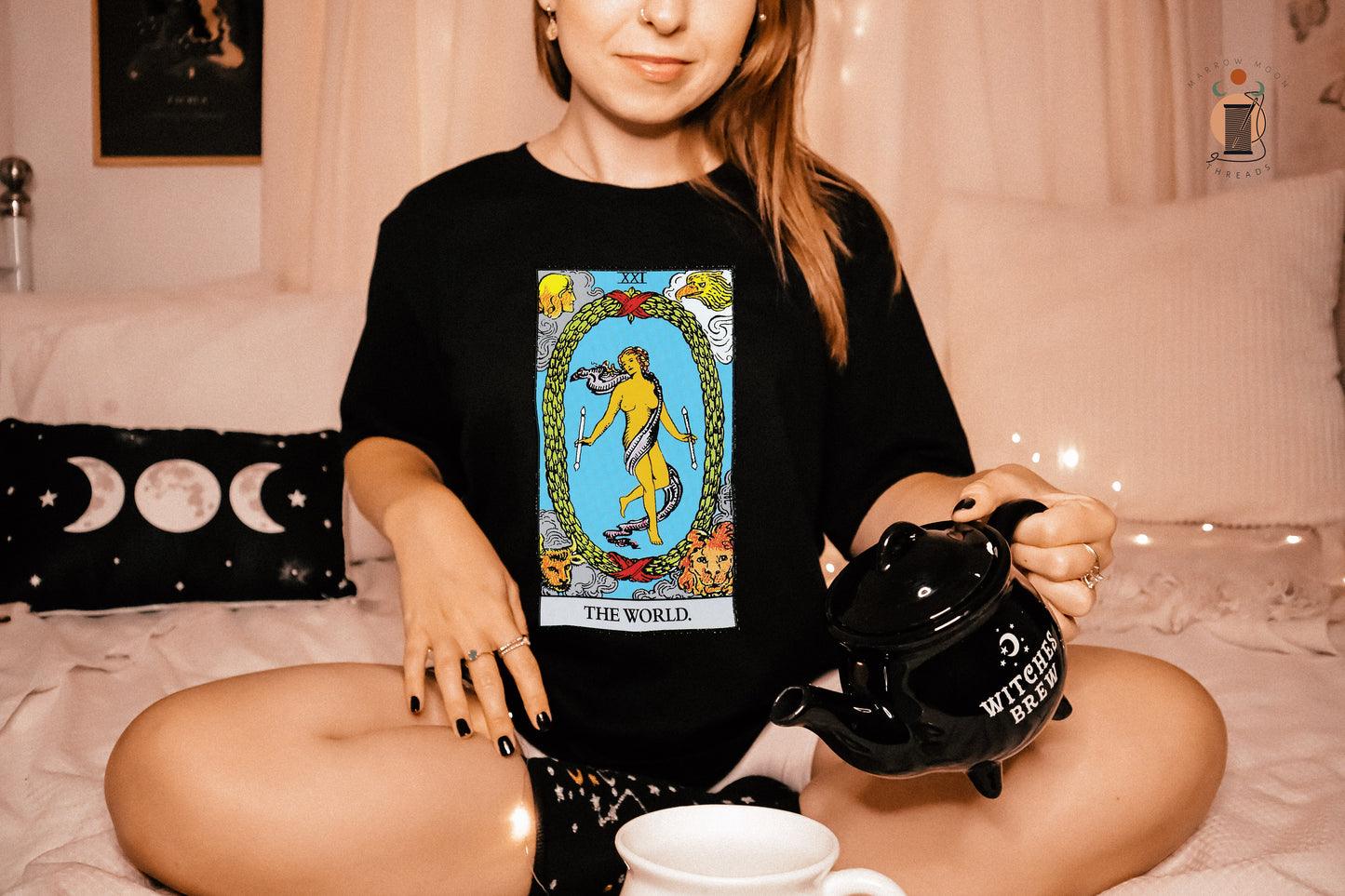 The World Tarot Card Shirt Dark Academia Gift for Tarot Readers