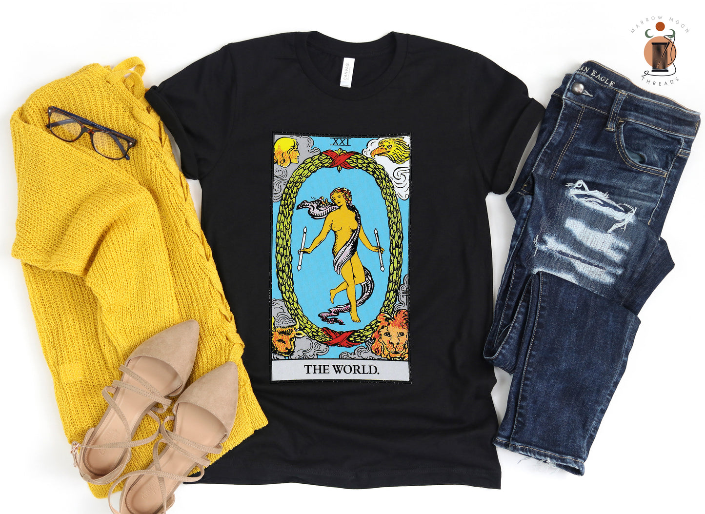 The World Tarot Card Shirt Dark Academia Gift for Tarot Readers