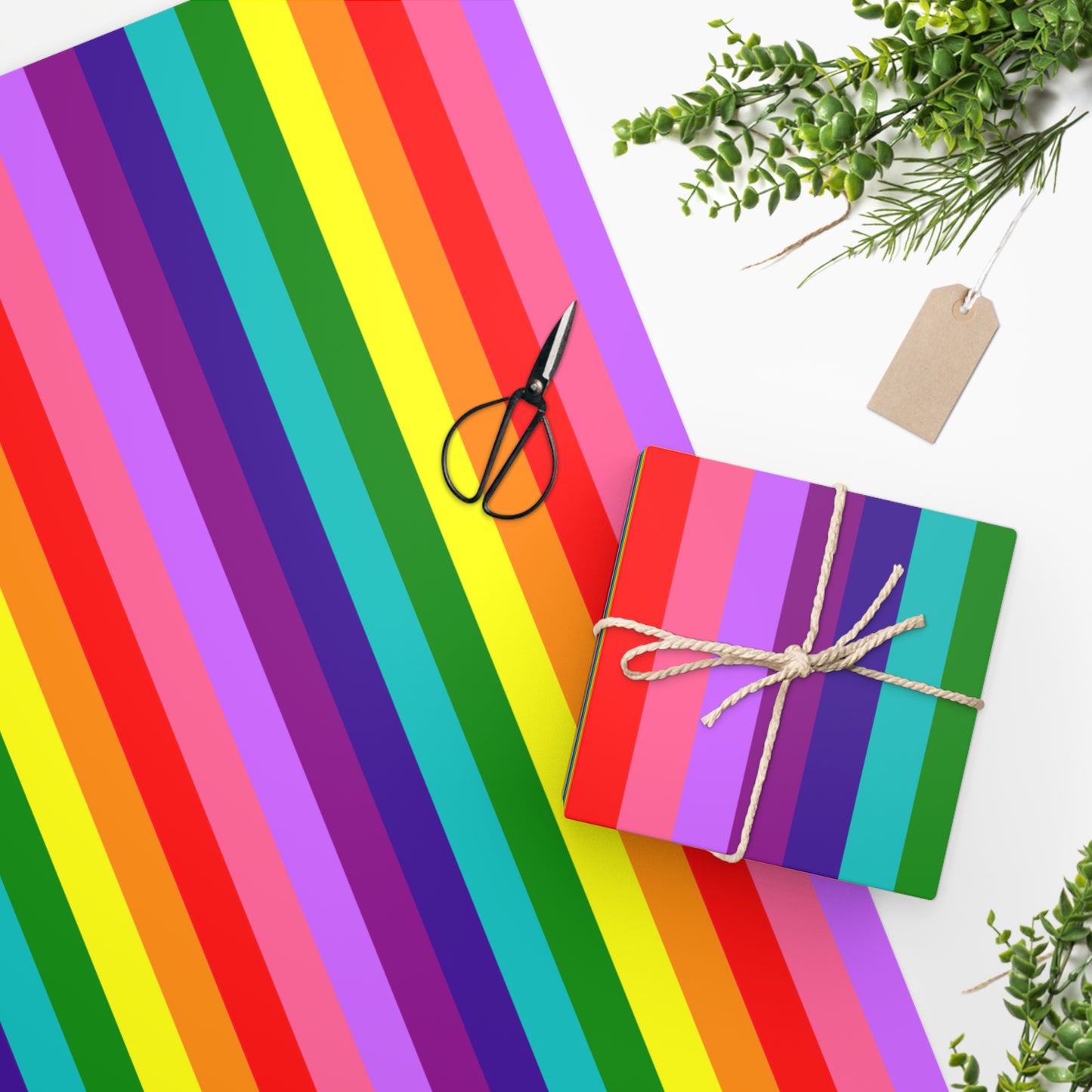 Rainbow Gift Wrap Baker Pride Rainbow Wrapping Paper LGBTQ Pride Gifts