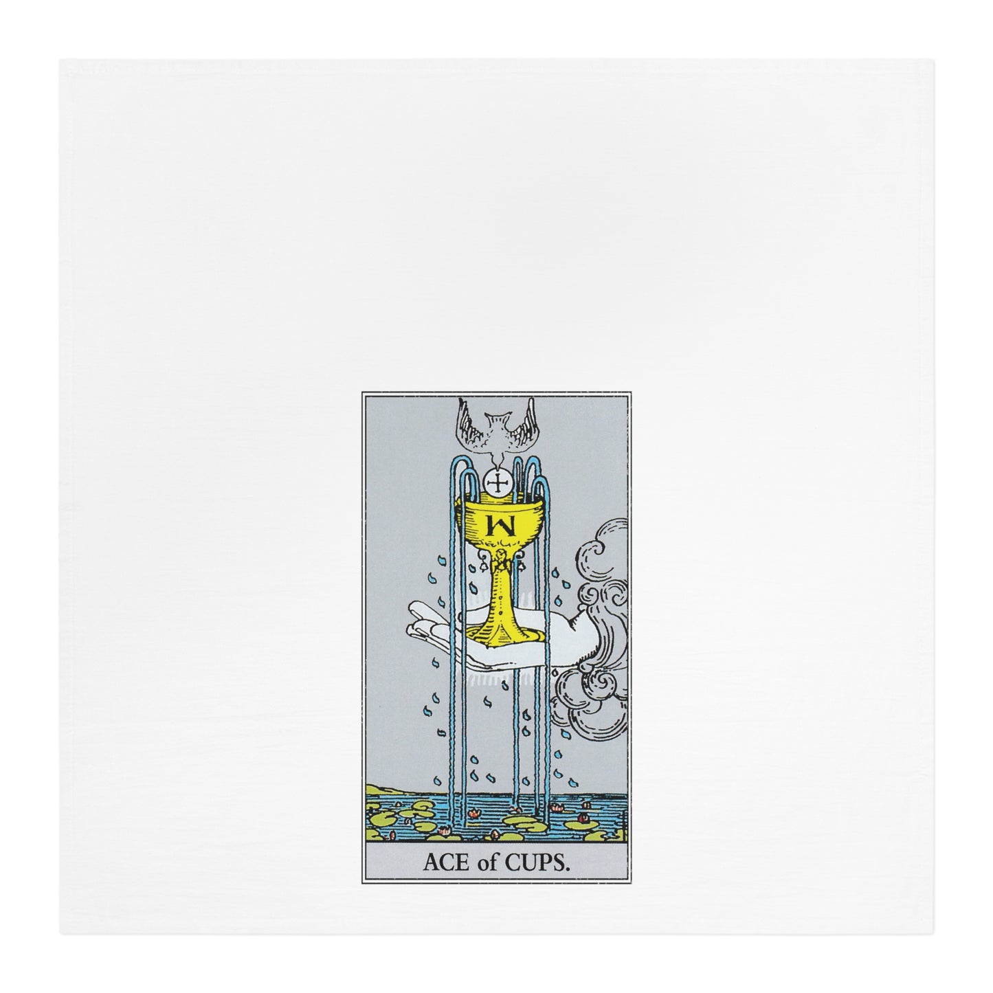 Ace of Cups Tarot Card Tea Towel Goth Kitchen Decor