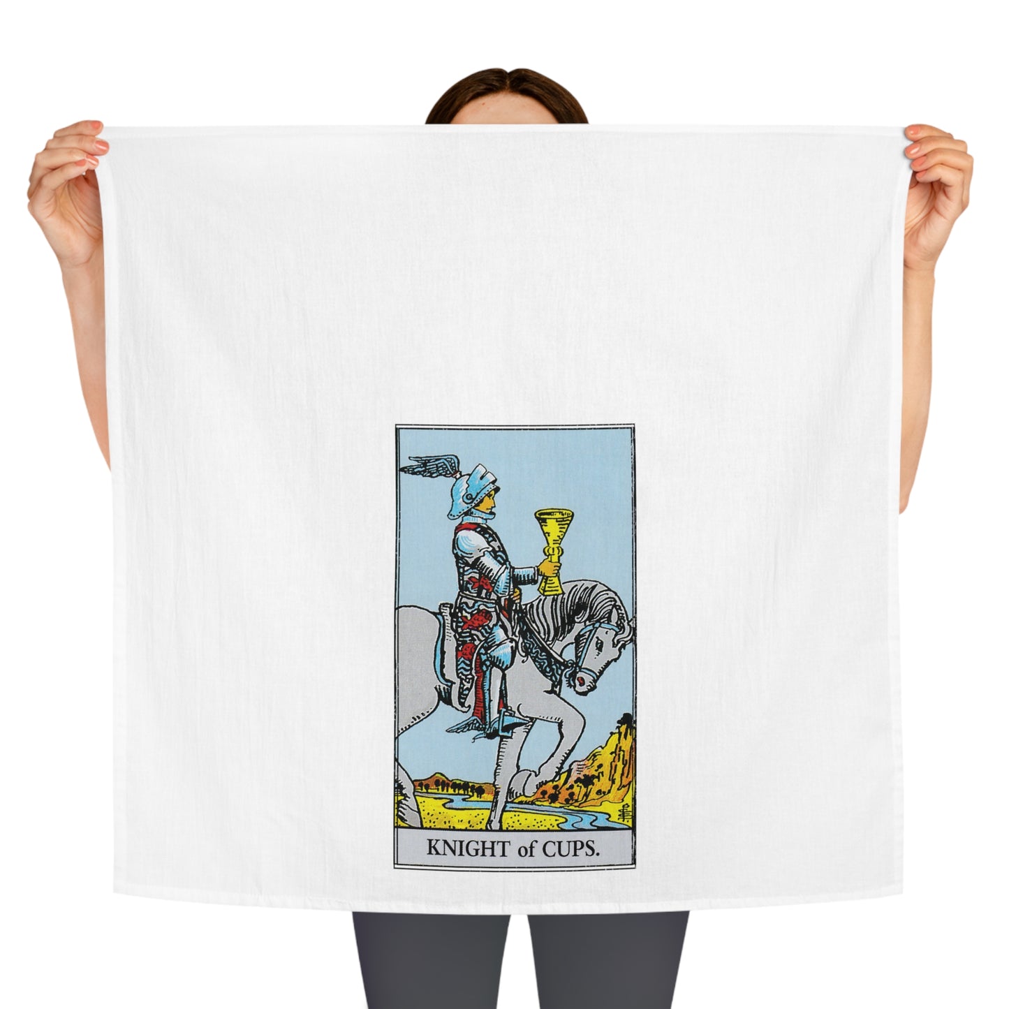 The Knight of Cups Tarot Card Tea Towel Goth Kitchen Decor